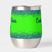 Blauw Glitter & Tekst op Groen- alleen Coolste Vib (Links)