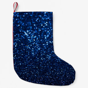 Blauw Glitter Textuur Feestelijke Sprankel Kleine Kerstsok