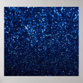 Blauw Glitter Textuur Feestelijke Sprankel Poster (Voorkant)
