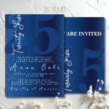 Blauw Glitter Verjaardag Sprankelende Glam Feest