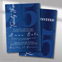 Blauw Glitter Verjaardag Sprankelende Glam Feest