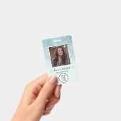 Blauw Glitter Werknemer- of Stylist-ID Badge (Handheld)