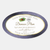 Blauw Glitter White Gold Product Label Ladybug Log (Voorkant)