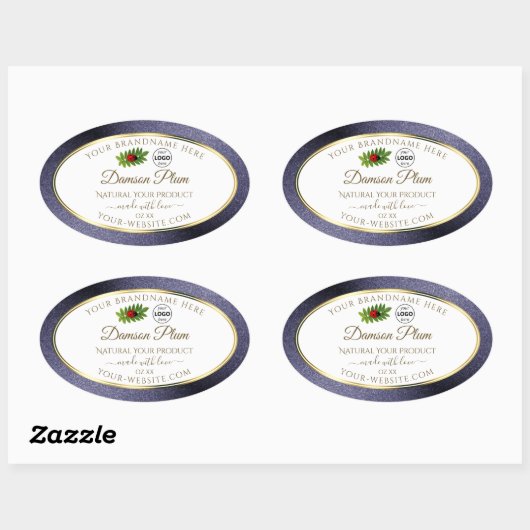 Blauw Glitter White Gold Product Label Ladybug Log (Vel)