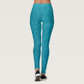 Blauw Glittered Kijk Leggings (Achterkant)