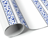 Blauw glitterhart cadeaupapier (Rol Hoek)