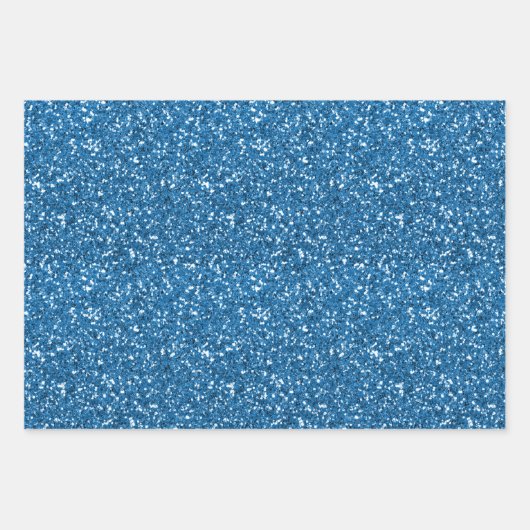 Blauw glitterscript inpakpapier vel (Voorkant 2)