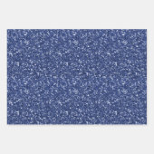 Blauw glitterscript inpakpapier vel (Voorkant)