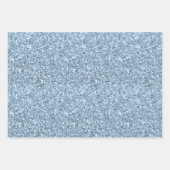 Blauw glitterscript inpakpapier vel (Voorkant 3)