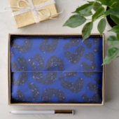 Blauw Glittery Leopard Patroon Tissuepapier (Geschenk)