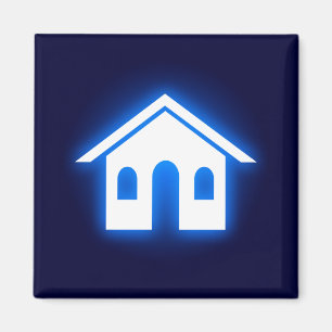 blauw gloedhuis magneet