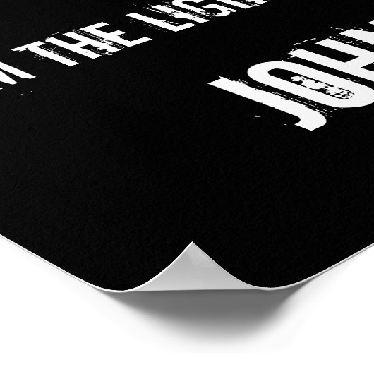 Blauw gloeiend dwars Poster met Manuscript (Hoek)