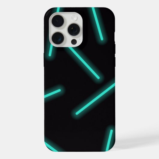 Blauw gloeiende iPhone 15 Pro Max hoesje (Achterkant)