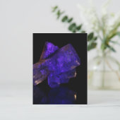 Blauw gloeikristal briefkaart (Staand voorkant)