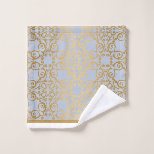 BLAUW GOLD HAMPTONS STIJL BATHROOM TOWEL SET BAD HANDDOEK (Wasdoekje)