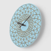 Blauw Gold Mandela-ontwerp Grote Klok (Hoek)