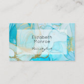 Blauw Gold-Waterverf Visitekaartje (Voorkant)