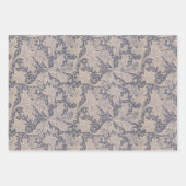  blauw Golden Red Floral Morris Inpakpapier Vel (Voorkant)