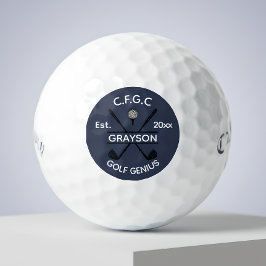 Blauw Golf Genius Cross Club Naam Golfballen
