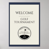 Blauw Golf Toernooi Welkomstposter Poster (Voorkant)