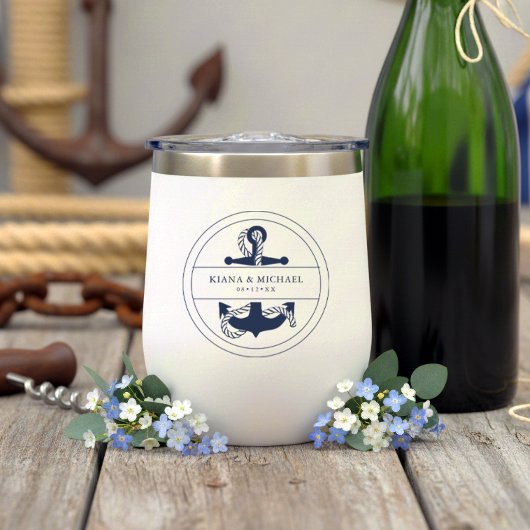 Blauw golfanker trouw V2 marine ID836