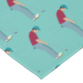 Blauw Golfers snijpatroon Tafelkleed (Gekanteld)