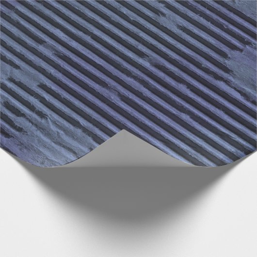 Blauw golfkarton cadeaupapier (Hoek)