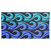 blauw golfkussen hoesje kussensloop (Voorkant-Links)