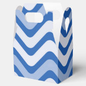 Blauw Golflijn Patroon Bedankdoosjes (Geopend)