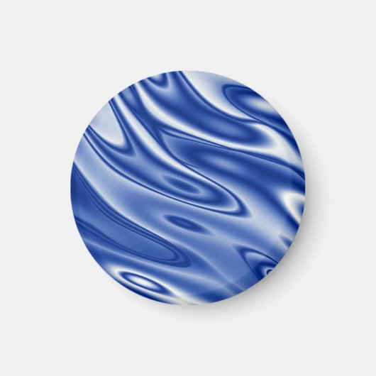Blauw golfpatroon magneet (Voorkant)