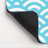 Blauw golfpatroon muismat (Hoek)