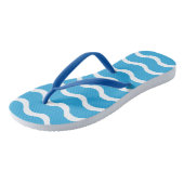 Blauw golfpatroon teenslippers (Schuin)