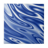 Blauw golfpatroon tegeltje (Voorkant)