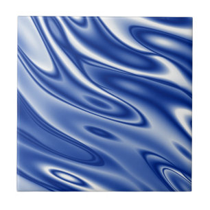 Blauw golfpatroon tegeltje