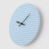 Blauw golfpatroon wandklok (Hoek)