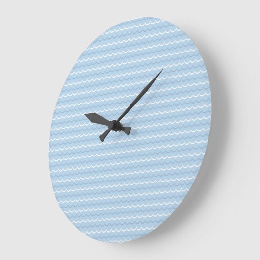 Blauw golfpatroon wandklok (Hoek)