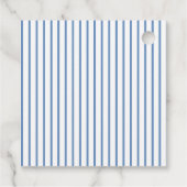 Blauw golvend lintboog Baby shower Bedankjes Labels (Achterkant)