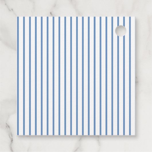 Blauw golvend lintboog Baby shower Bedankjes Labels (Achterkant)