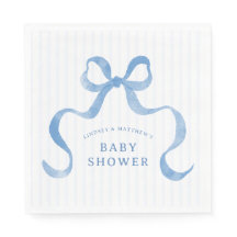 Blauw golvend lintboog Baby shower
