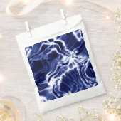 Blauw golvend patroon bedankzakje (Geknipt)