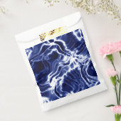Blauw golvend patroon bedankzakje (Gezegeld)