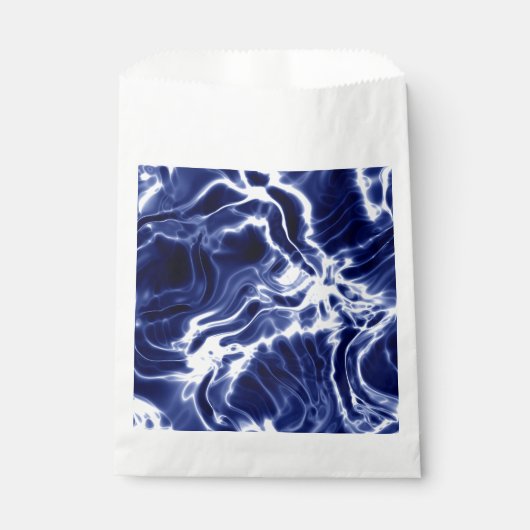 Blauw golvend patroon bedankzakje (Voorkant)