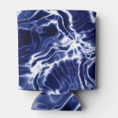 Blauw golvend patroon blikjeskoeler (Achterkant)