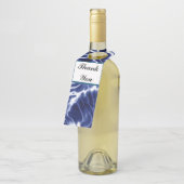 Blauw golvend patroon flessenhanger (Schuin)