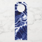 Blauw golvend patroon flessenhanger (Achterkant)