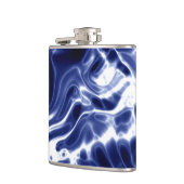 Blauw golvend patroon  heupfles (Links)