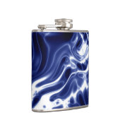 Blauw golvend patroon  heupfles (Rechts)