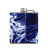 Blauw golvend patroon  heupfles (Achterkant)