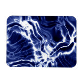 Blauw golvend patroon magneet (Horizontaal)