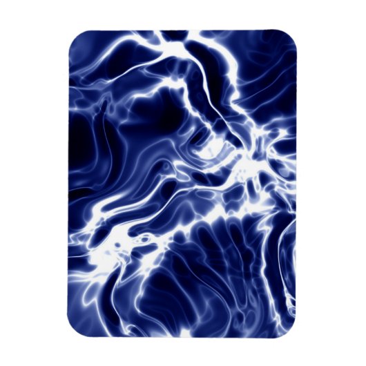 Blauw golvend patroon magneet (Verticaal)